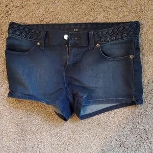 Dark denim shorts
